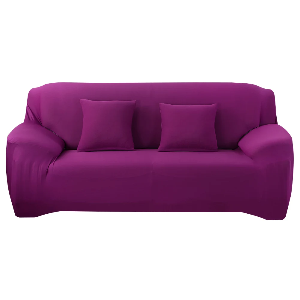 Cindy Purple Meijuner чехол для дивана сплошной цвет эластичный универсальный чехол все включено противоскользящие Чехлы для дивана полотенце для столовой Y402 - Цвет: Cindy Purple