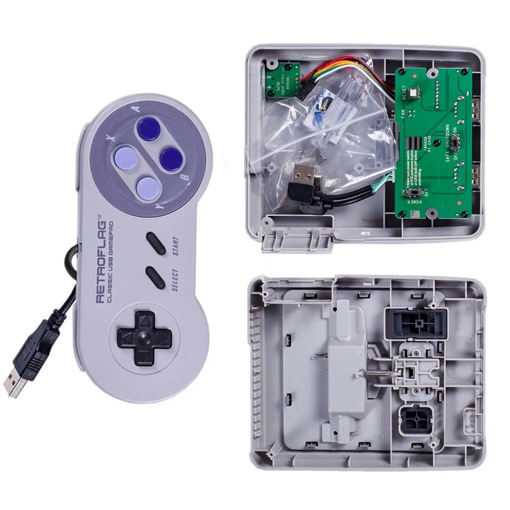 Новый оригинальный чехол Retroflag SUPERPi J NESPi с дополнительным USB игровым контроллером