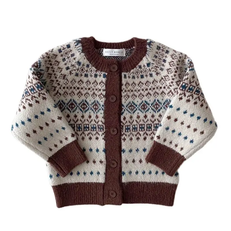 

Children's sweater top 2021 autumn winter new solid color lace collar Sen Department knitted bottomed top coat girls' sweater