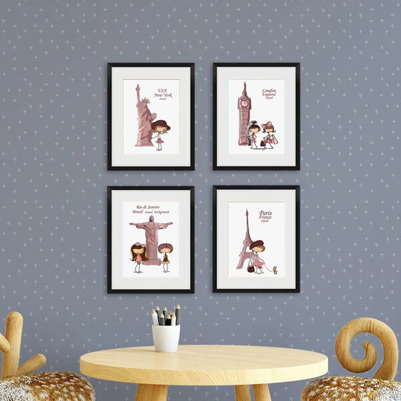 Домашний декор настенное искусство Картина на холсте Париж планшетофон картины