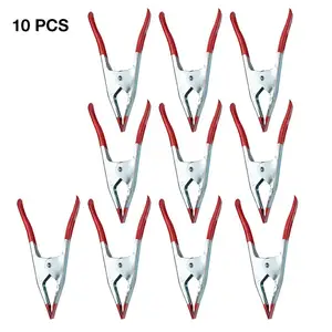 10 шт пружинный зажим сверхмощный металлический зажим 4 дюйма6 дюймов с ПВХ Покрытием наконечники ручка