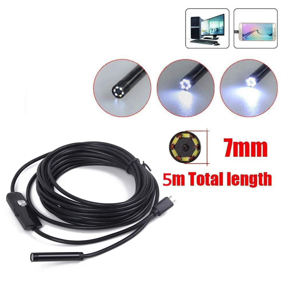 

Pipe Inspection Camera HD 15 Ft USB Endoscope Video Sewer Drains Waterproof 5M