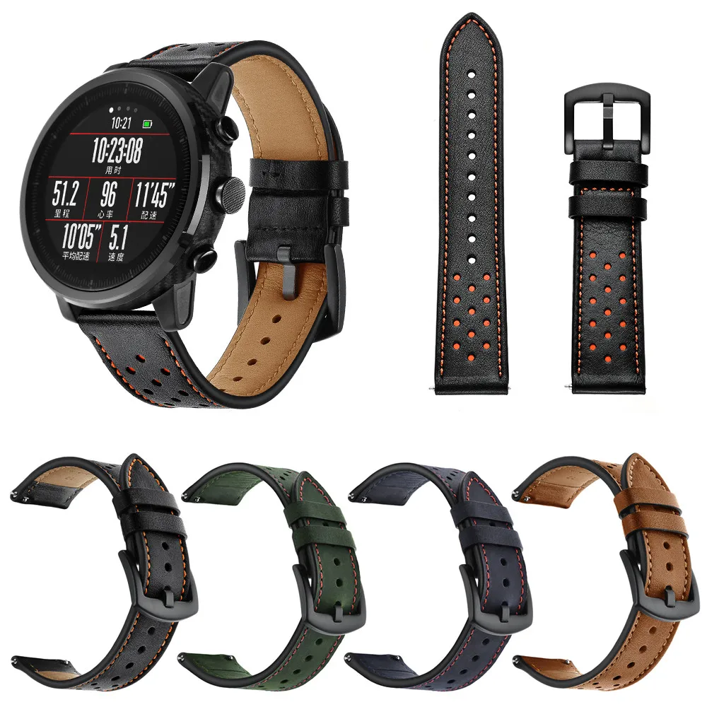 Кожаный ремешок для наручных часов браслет Amazfit Stratos Смарт-часы 2/2 S сменный
