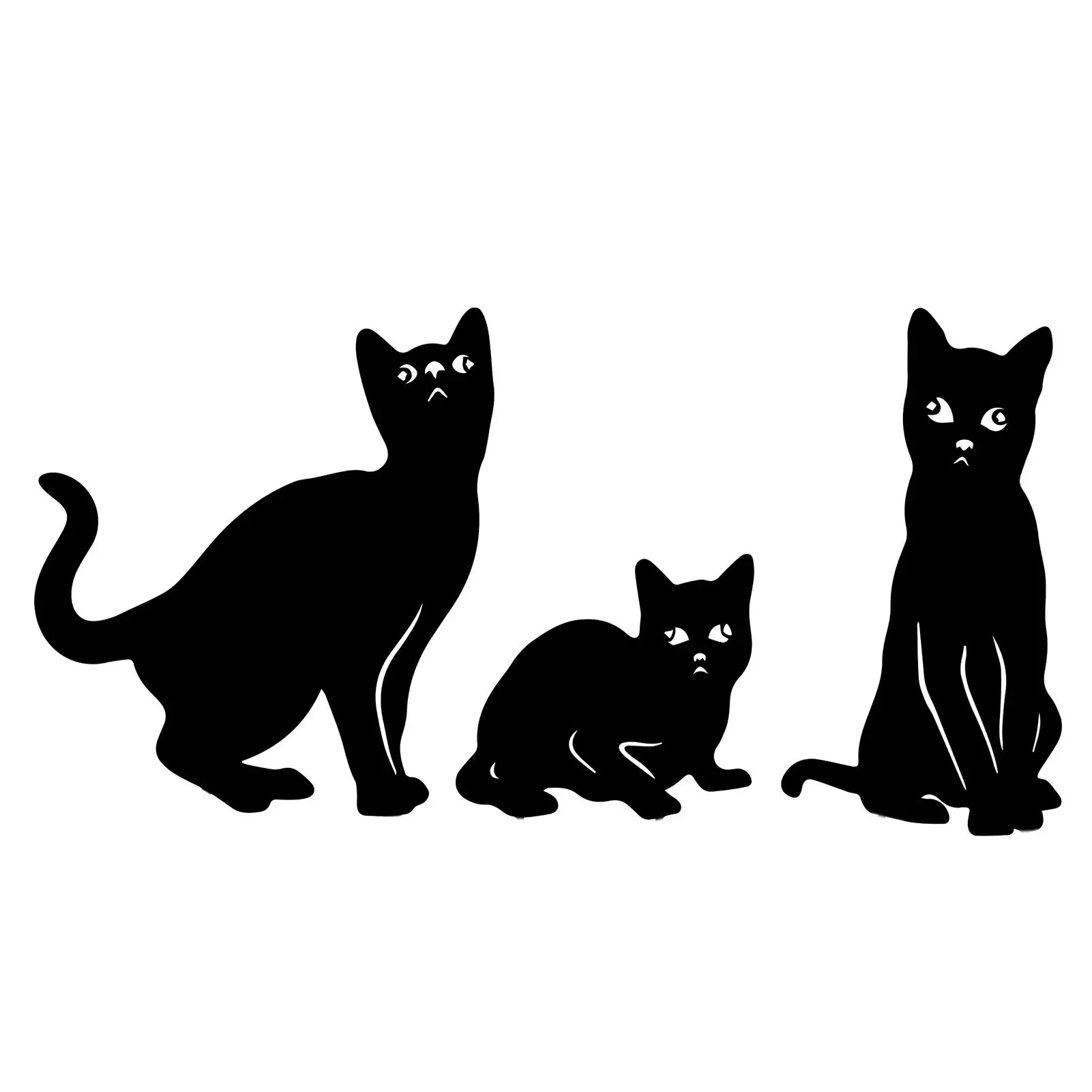 

Cat Piles Garden Decoration Acrylic Cat Silhouettes Waterproof Weatherproof Cat Yard Art For Courtyards Backyards Lawns #W0