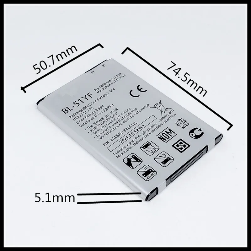 10 шт./лот BL51YF BL-51YF G4 Аккумулятор для LG H818 H818N VS999 F500 F500S F500K F500L H815 аккумулятор 51YF |