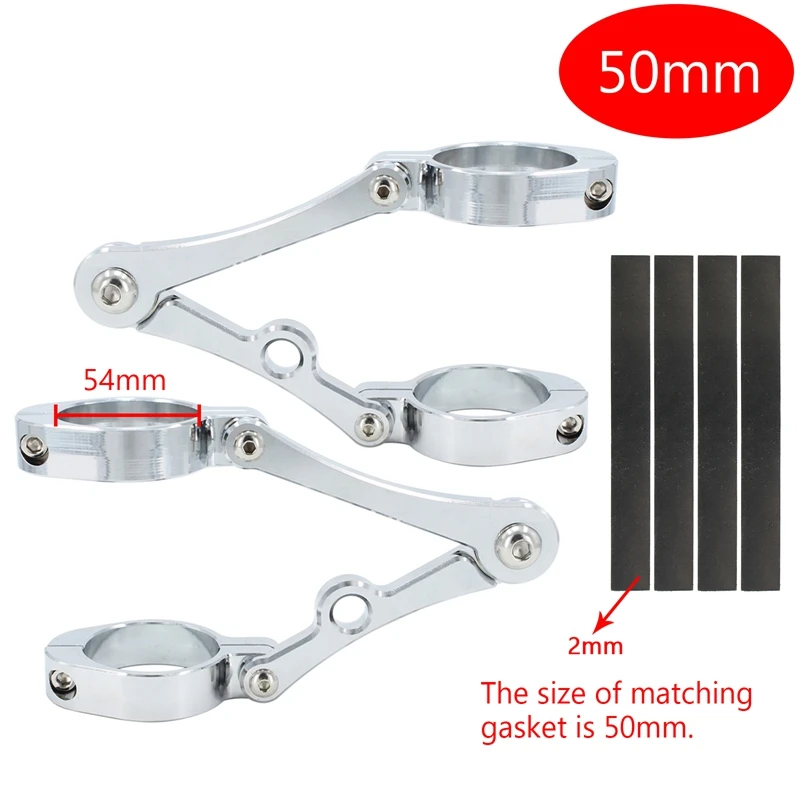 

54mm 52mm 50mm Headlight Bracket Mount Clamp Motorcycle Fork Tube Holder For Harley Cafe Racer Bobber Chopper Universal