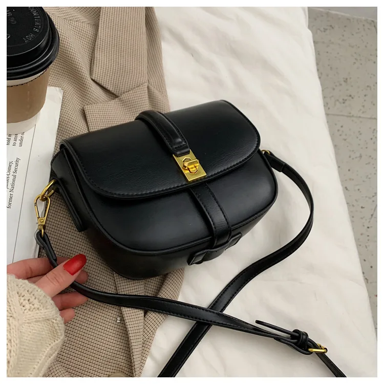 

2021 spring/summer solid color small round bag shoulder bag cross-body bag personality trend solid color everyday street fashion