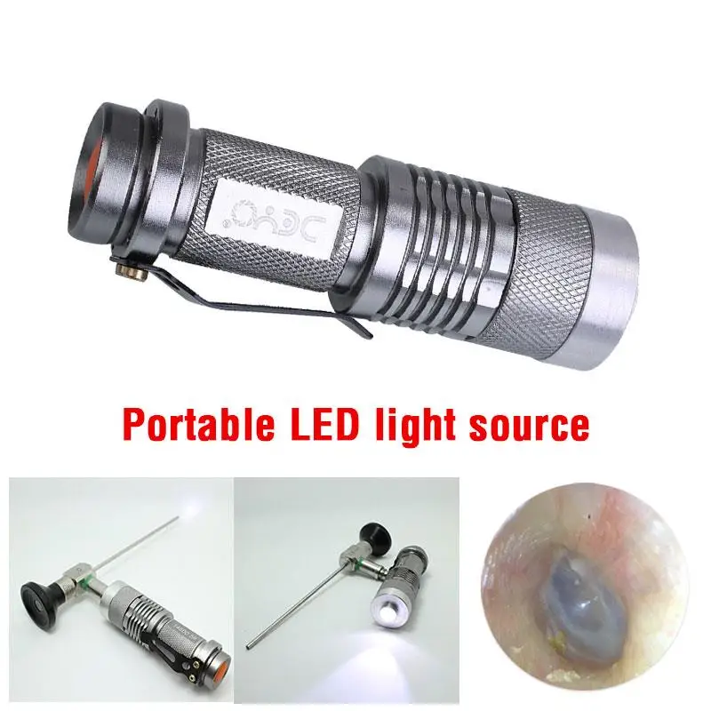 

4W Portable Handheld LED Cold Light Source 400lm Metal Fit For Endoscope