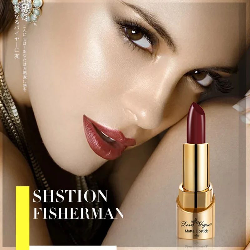 Бархатная противотуманная помада глазурированная стойкая томатная почвы