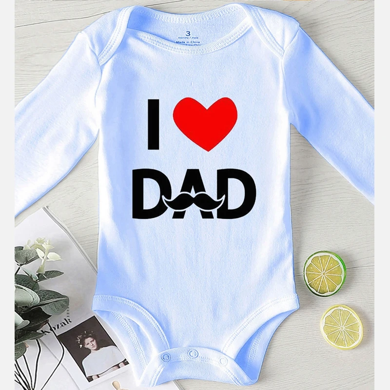 Я люблю своего папу для девочек с принтом детские комбинезоны Зимняя одежда