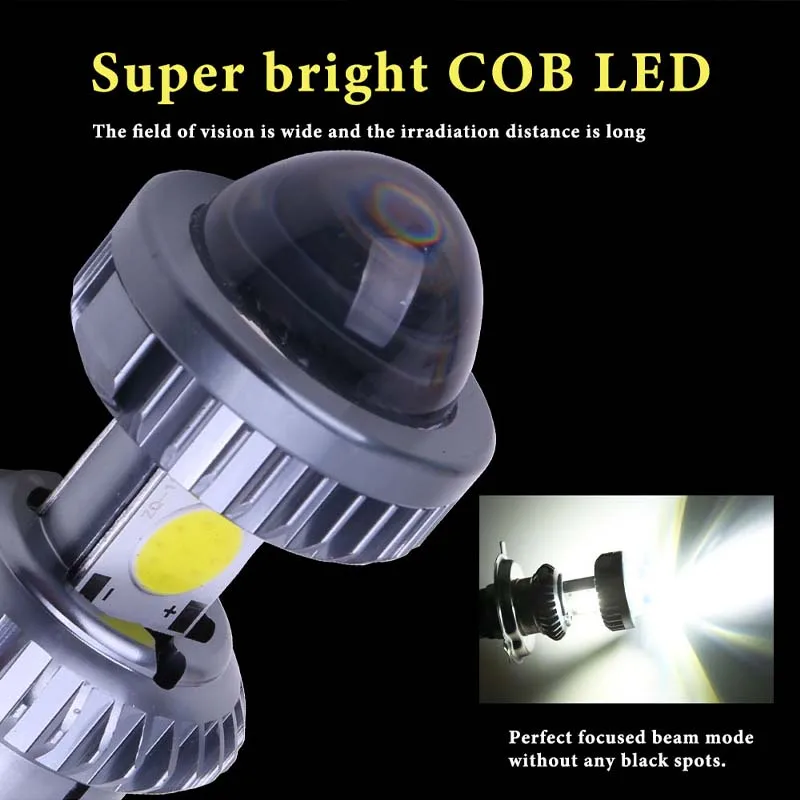 1 шт. Новинка Canbus H4 Hi-Lo beam BA20D супер яркие фары для мотоцикла 12-96 в противотуманные