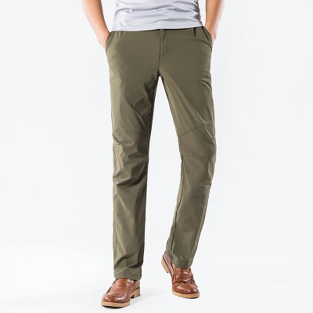 

Summer Men Elastic Quick Dry Trousers Sports Outdoor Mountaineering Hiking Fishing Pants QW