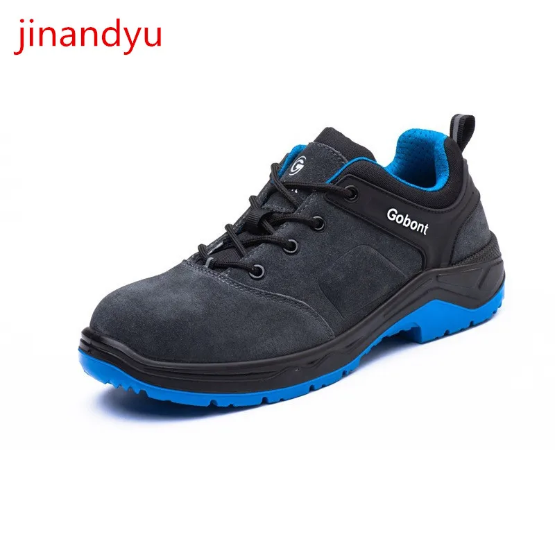 

Safety Shoes Work Clothes Men Wear Resisting Non Slip comfy Cow Suede Construction Working Shoes Man Anti-Smashing Safety Boots