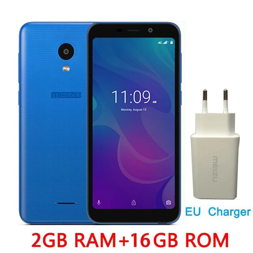 Global 2G 16G Blue Глобальная версия,, Meizu C9 M9C, четырехъядерный процессор, 2 ГБ, 16 ГБ, 5,45 дюйма, полный экран, 3000 МП камера, мАч, мобильный телефон - Цвет: Global 2G 16G Blue