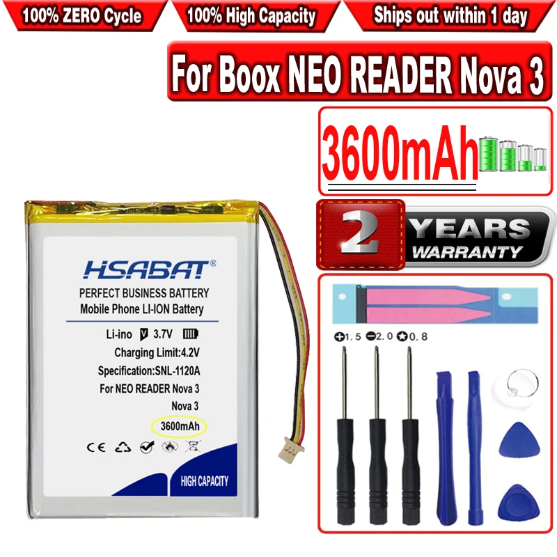 

Аккумулятор HSABAT 3600 мАч для Boox NEO READER Nova 3 Nova3