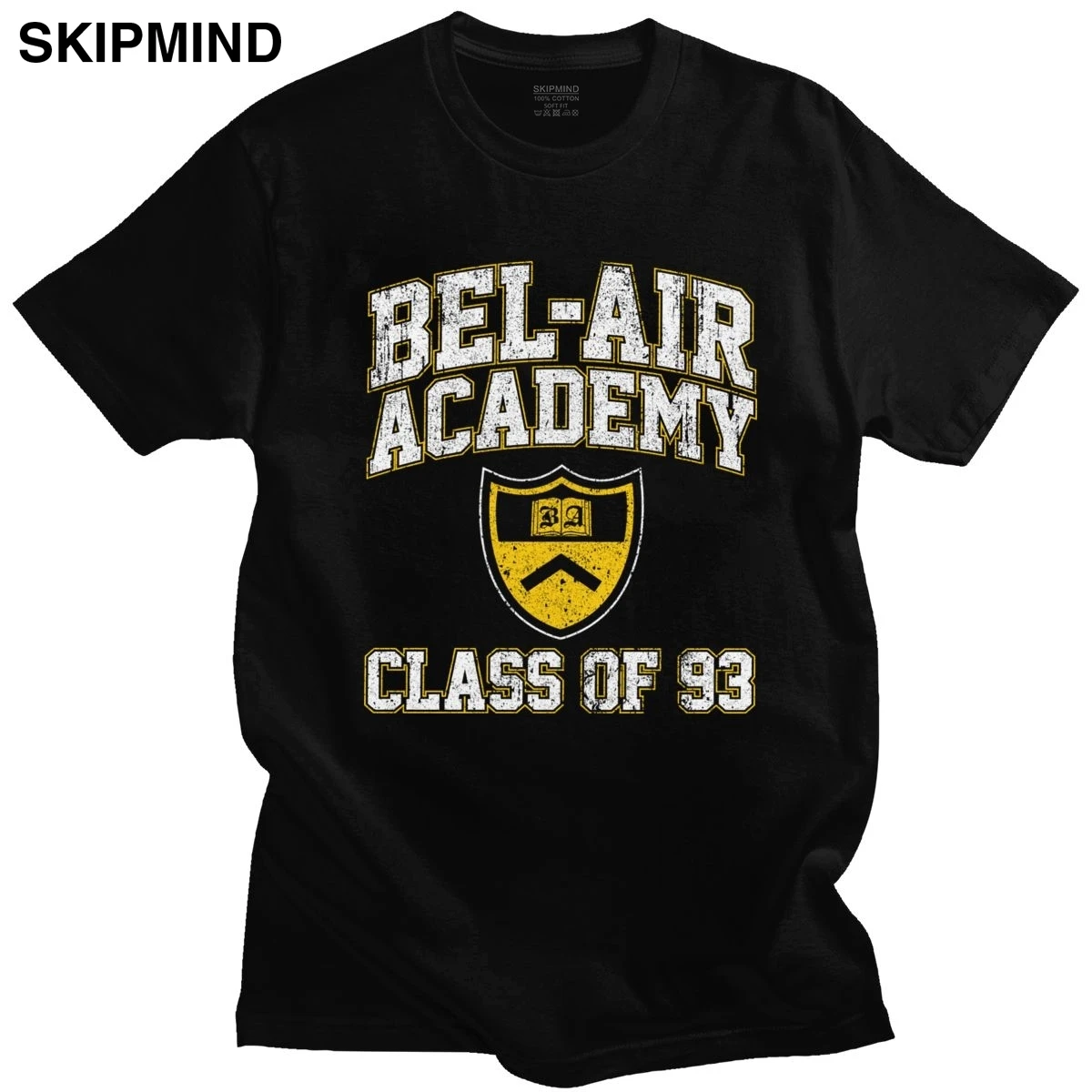 

Красивый мужские Bel-Air Academy класс 93 футболка Винтаж-Маусом; Комплект из хлопковой футболки с коротким рукавом 1993 90s входной двери у Моники из к...