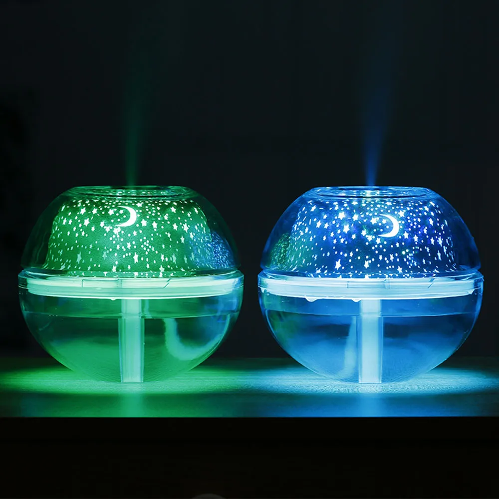 Usb Air Humidifier Purifier Aroma Diffuser Steam Ultrasonic Aromatherapy Mist Make Colorful Led Projection Lamp | Дом и сад