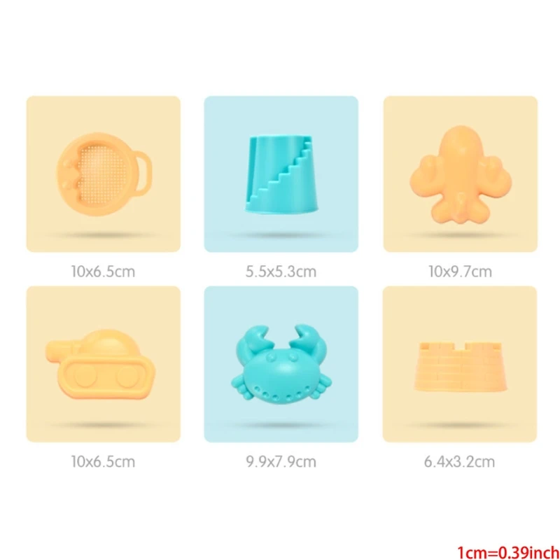 

Sand Toys Set Includes Sand Bucket Shovel and Sand Castle Toys for Beach K3NE
