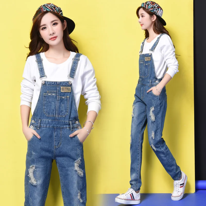 Женский джинсовый комбинезон Negash свободный в Корейском стиле 2019 | Женская одежда