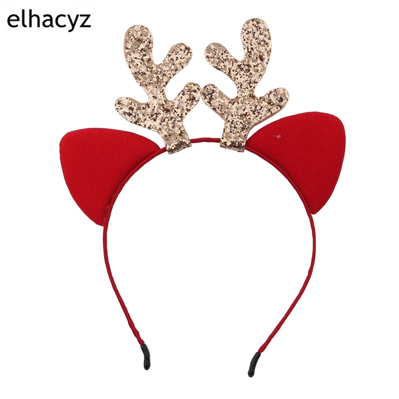 1 шт. новый модный Рождественский ободок сделай сам с оленем Блестящий для