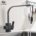 Смеситель с фильтром для кухни, кран с двойным носиком, вращение на 360 градусов