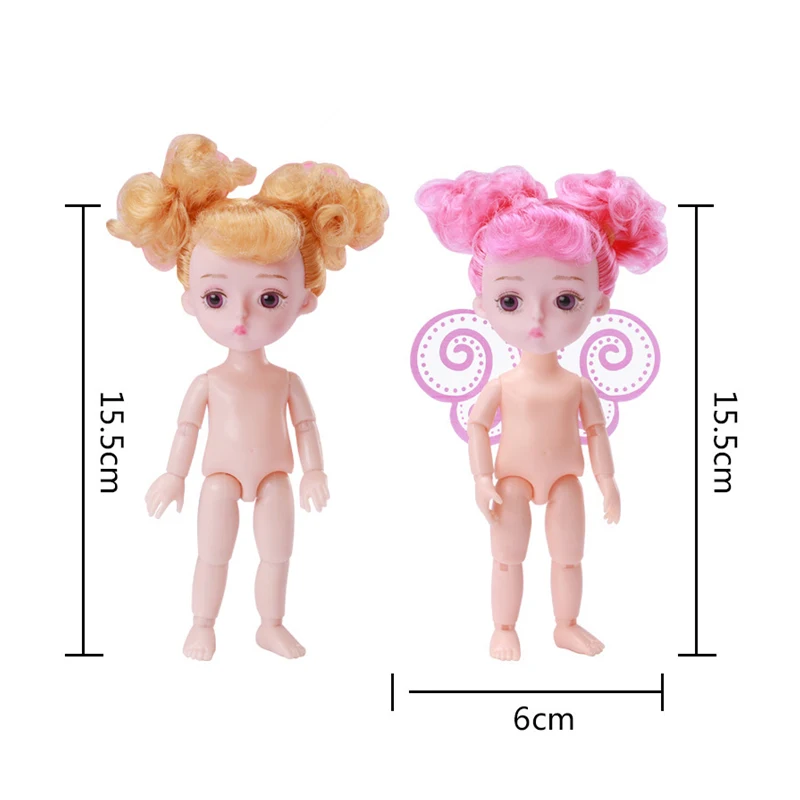 15 см Детская кукла игрушка Щепка волосы наряды куклы для девочек BJD с 3D глазом