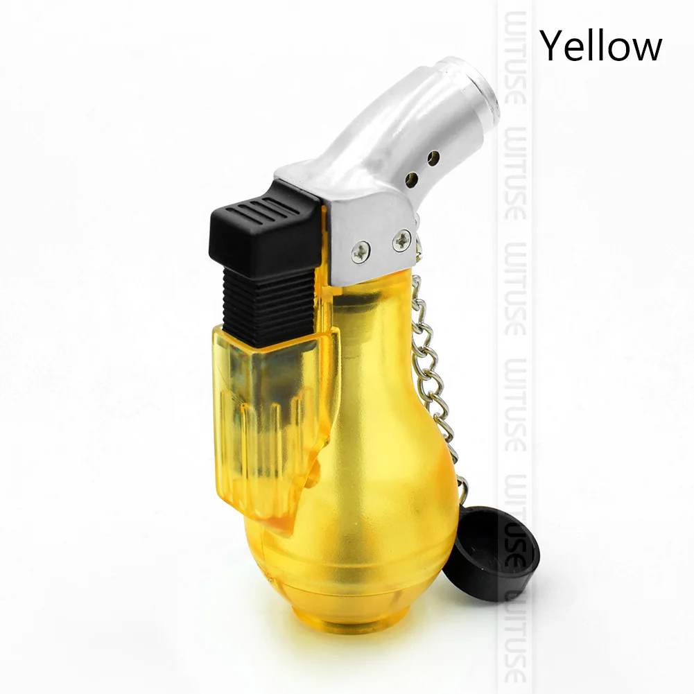 Yellow 1300 C ветрозащитный фонарь Jet Turbo газовая зажигалка барбекю зажигание надувной бутан распылитель сигары сигареты зажигалки Рождественский подарок без газа - Цвет: Yellow