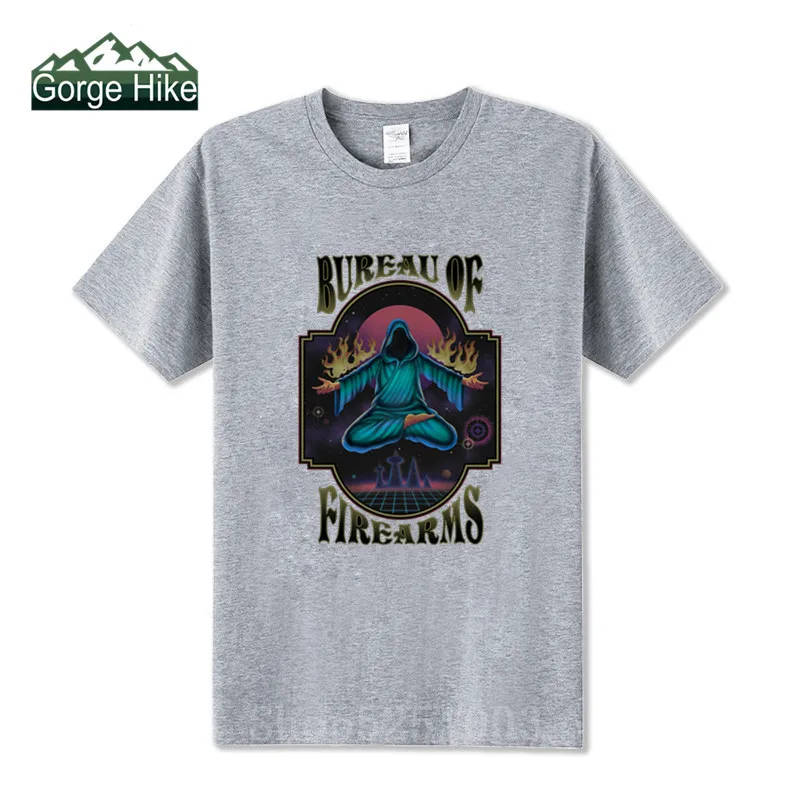 Футболка мужская с надписью Бюро огнестрельного оружия | Мужская одежда