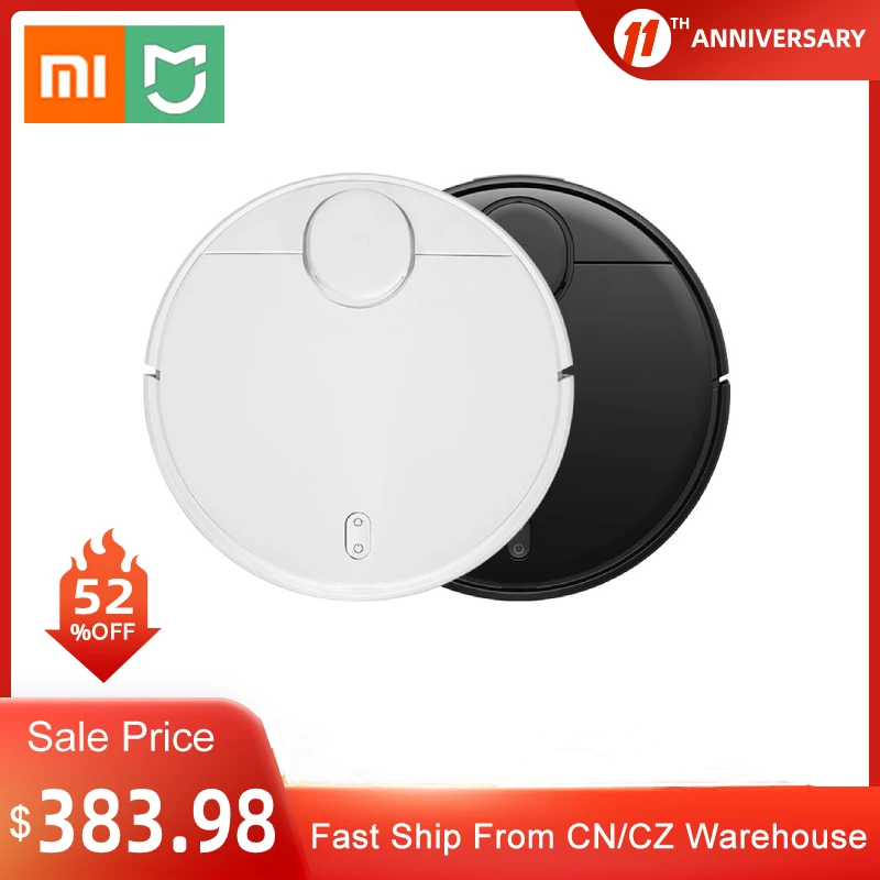 

Xiaomi Mijia Sweeping Mopping Robot Vacuum Cleaner 2100Pa 360 Degrees Laser Scanning LDS Radar Ranging APP Control for Home
