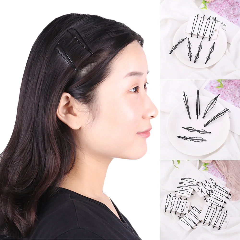 4 шт./компл. Модные Простые геометрического ромба металлический зажим для волос