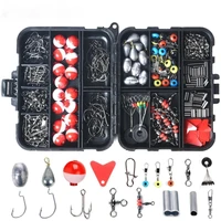 251pcs professional sea fishing lead weight hooks swivel connector gadgets kits with storage case portable fish tackles boxes