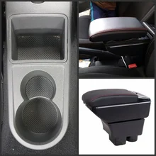 For Skoda Rapid Center console Arm Rest Armrest Box central Store content Storage with cup holder ashtray USB