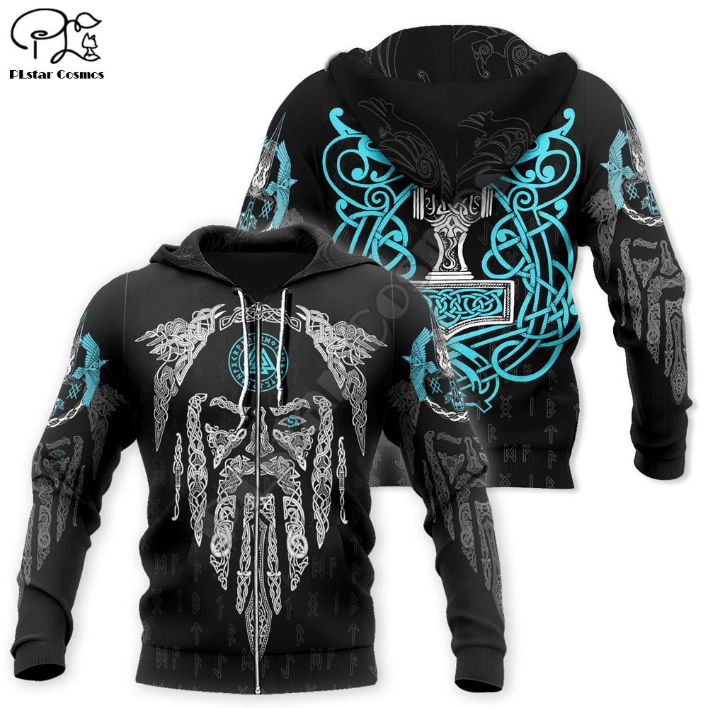 

PLstar Cosmos Viking Armor Tattoo Warrior God Odin Symbol Fashion Tracksuit Harajuku 3D Printed Men/Women Hoodies/Sweatshirts