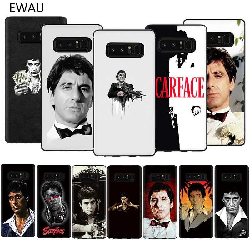 Мягкий чехол для телефона из ТПУ с принтом EWAU Scarface Тони Монтана Samsung Galaxy A3 A5 A6 7 8 9