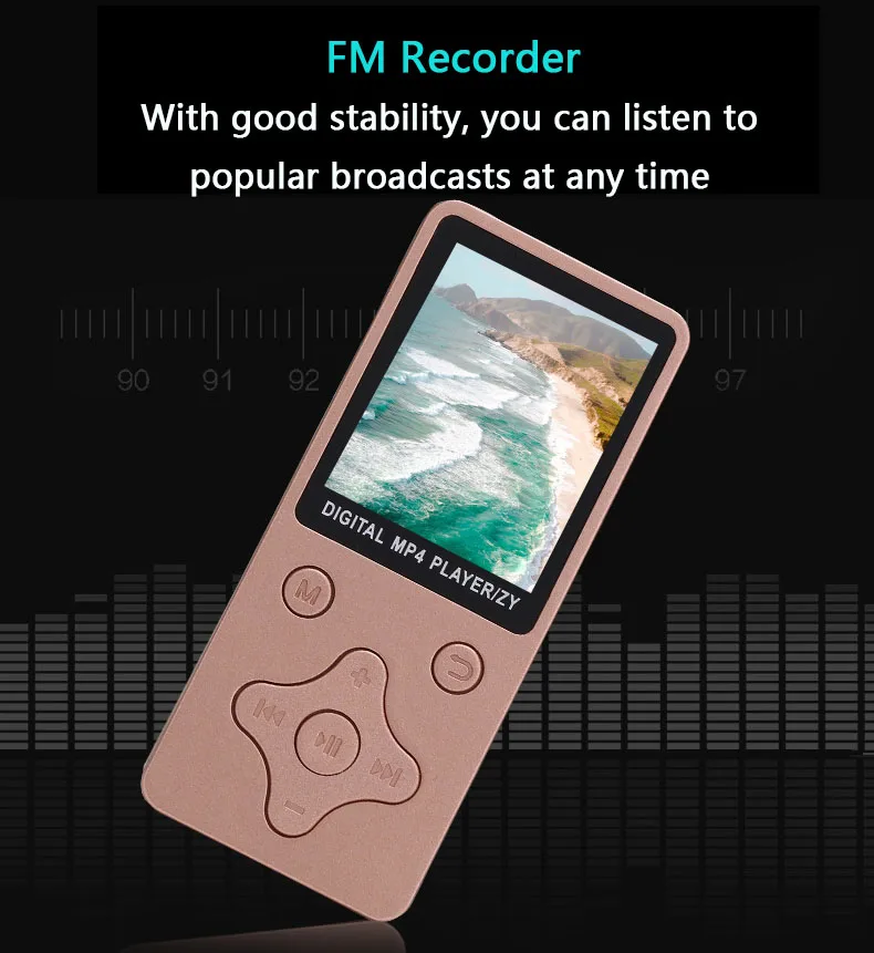 MP4 плеер Bluetooth портативный медиа музыкальный плеер Поддержка 32 Гб TF карта Запись радио MP4 HIFI без потерь 13 языков