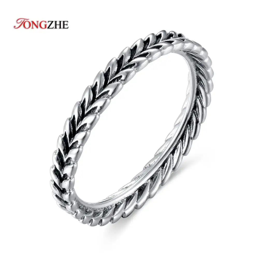 TONGZHE модные перьевые кольца штабелируемые Крылья ангела Любовь Обручальные для