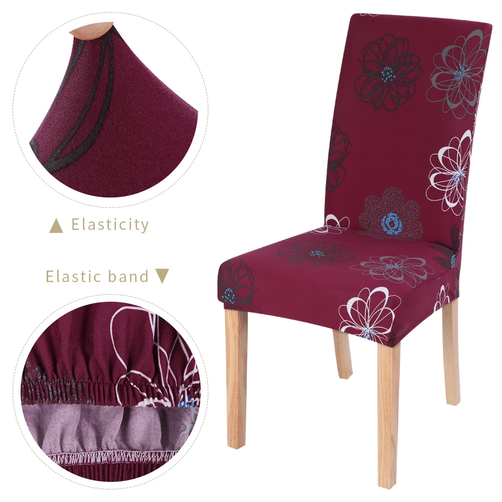 1 шт. чехол для стула с противогрязным принтом Эластичный съемный обеденного