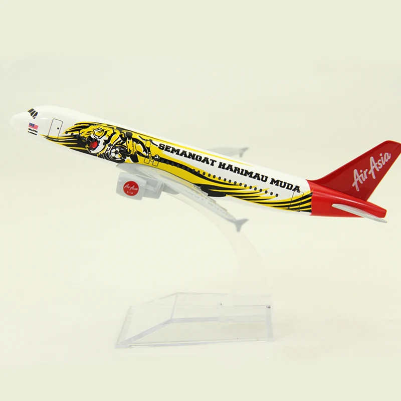 16 см масштаб 1:400 воздушная Азия аэробус A320 тигровая модель самолета красочная