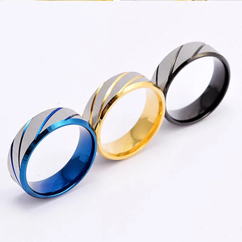 Модное кольцо из нержавеющей стали Внутренняя Дуга двойной скошенный край