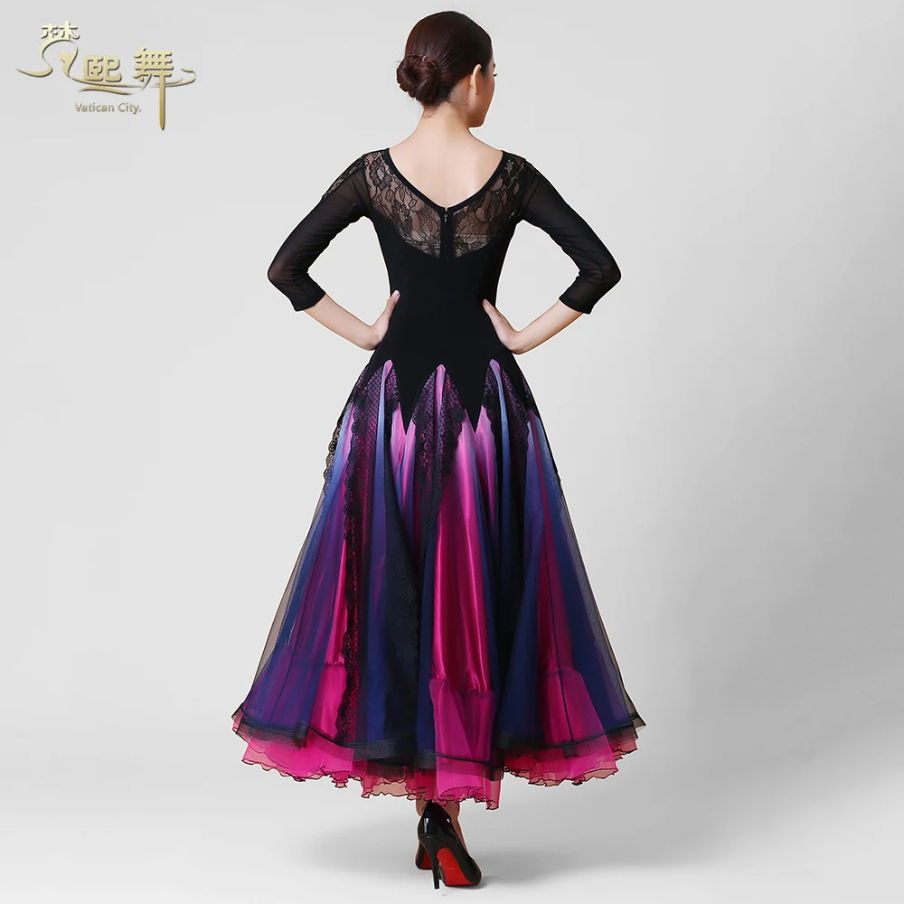 Кружевное длинное бальное платье стандартное танцевальное современные