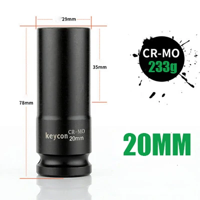 8-32mm Impact Socket 1/2 Inch Air Socket Adopter Metric Universal Pneumatic Socket Wrench Head for Electric /Air Impact Wrench - Цвет: 20mm