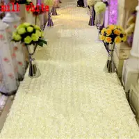 33 Feet Long 55 Inch Wide Red 3D Rose Petal Aisle Runner Carpet For Wedding Centerpieces Decoration Supplies