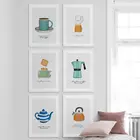 Тостер, чайник, кофейник, чайник, блендер, настенная Картина на холсте, скандинавские постеры и принты, настенные картины для декора кухни и комнаты