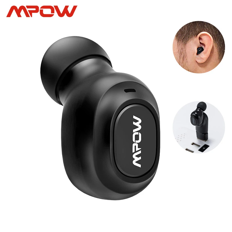 Mpow EM13 одиночный Bluetooth V4.1 наушник мини беспроводной 6H время воспроизведения Hands Free