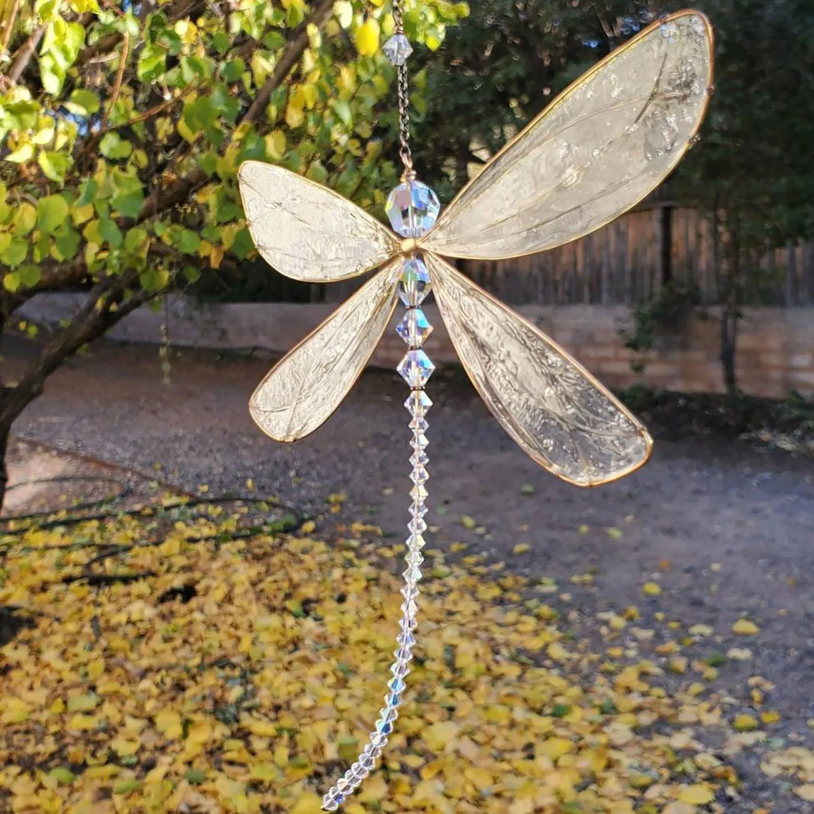 

rystal Suncatcher Prism - Dragonfly Suncatchers for Windows Hanging Rainbow Maker for Windows Christmas Tree Decor Rainbow