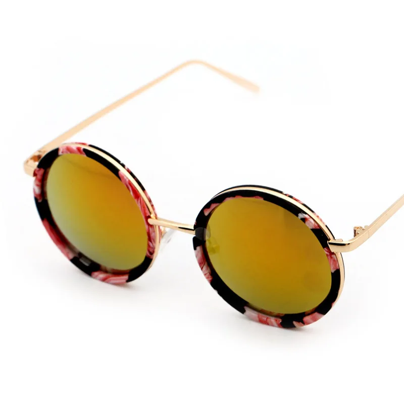 Брендовые дизайнерские детские круглые солнцезащитные очки милые UV400 для