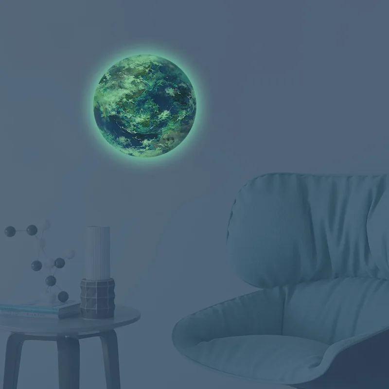 Зеленая светящаяся 3D Наклейка на стену для детской комнаты гостиной спальни