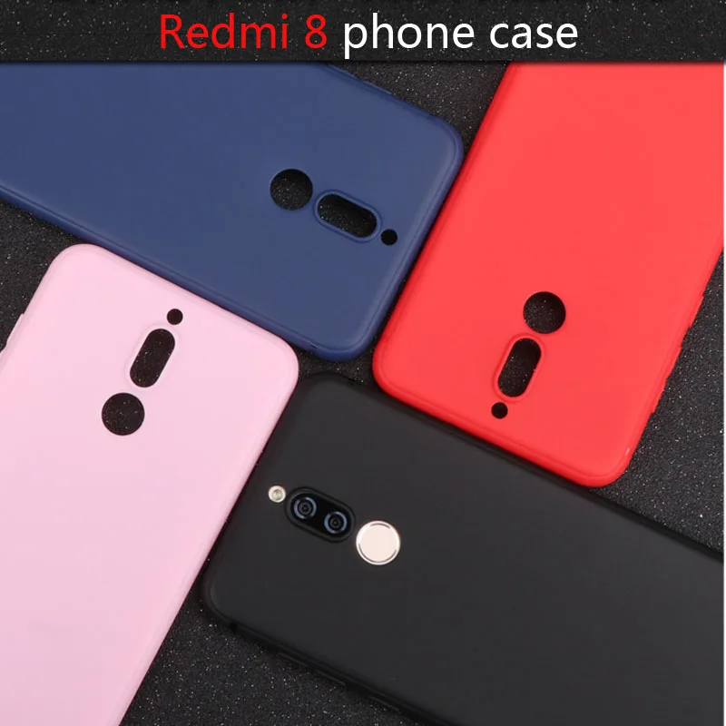 Чехол для Redmi 8A Redmi8 матовый Силиконовый мягкий чехол из ТПУ Xiaomi 8 ярких