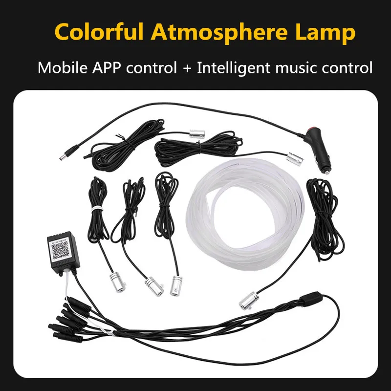 Атмосферные лампы RGB для салона автомобиля 6/10 м светильник VW Golf Bora Jetta POLO GOLF Passat Skoda