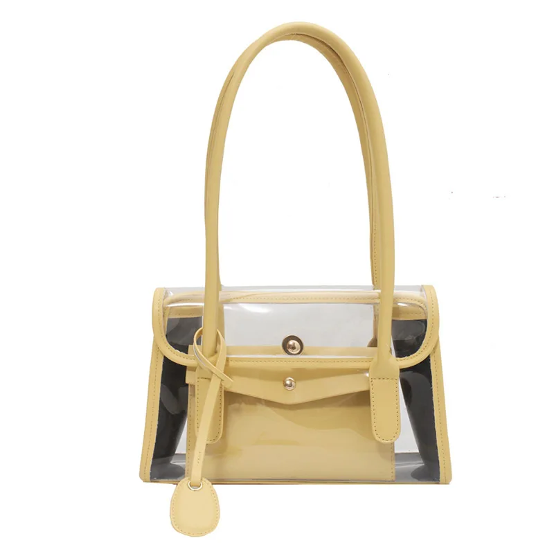 

YOUSE New Summer Transparent Bag Female Jelly Bags Versatile Fashion Shoulder Bags Large Capacity Bags Clear Purses Handbags